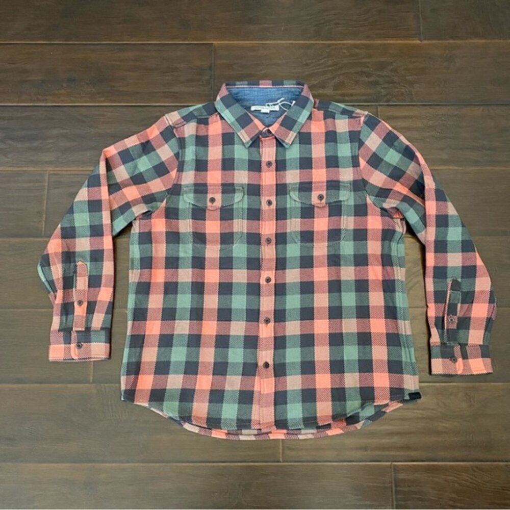 New Outerknown Check Pattern Button Down Blanket … - image 2